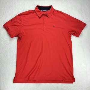 Travis Matthew Tour Guide Polo Shirt‎ Mens XL Red Regular Fit Golf